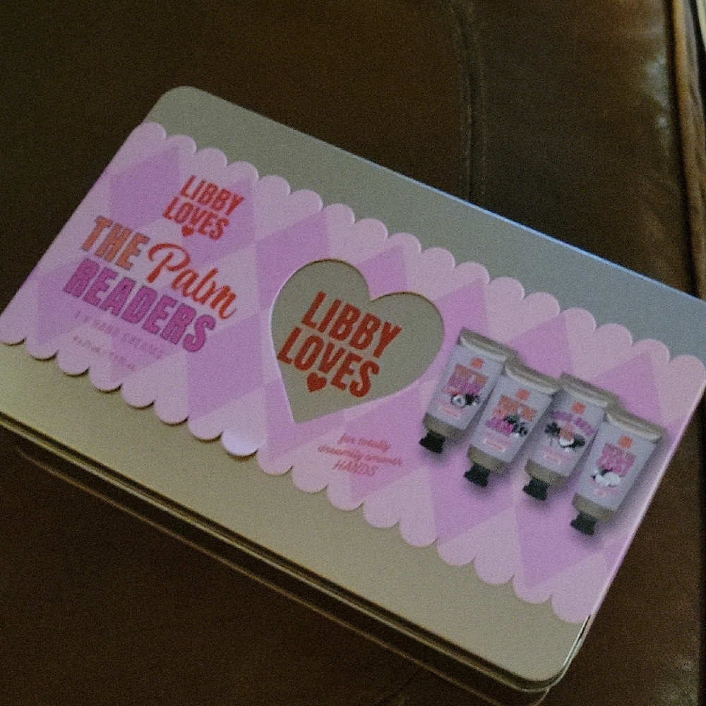 Libby Loves The Palm Reader.  Hand Cream Set of 4 Tubes 75ml each in Tin